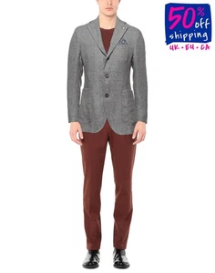 RRP€405 MANUEL RITZ Blazer Jacket IT46 US36 S Wool & Linen Blend Single-Breasted - Picture 1 of 5