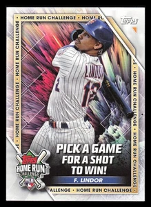 2023 Topps Francisco Lindor Home Run Challenge Baseballkarte ohne Kratzer - Bild 1 von 2