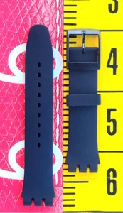 19mm All Black Replacement Strap For Swatch New Gents - Picture 1 of 3