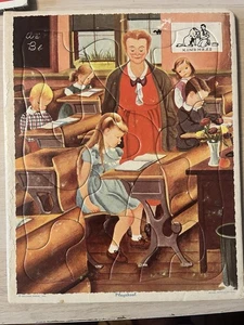 Vintage:  1960-1970’s Playskool Classroom Tray Puzzle - Picture 1 of 2