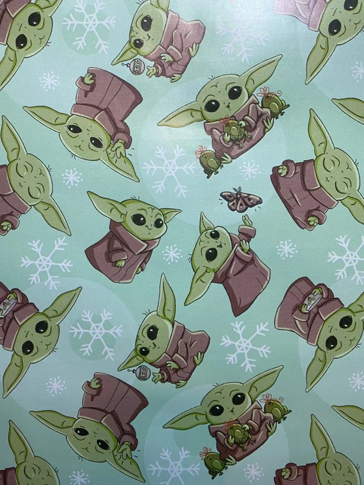 STAR WARS MANDALORIAN THE CHILD GIFT WRAPPING PAPER 🎁 55 SQ FT ROLL🎄 - Image 1 of 1