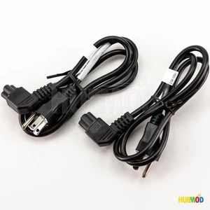 2 X Volex 3-Prong Mickey Mouse Right-Angle Laptop Adapter Cable Dell HP Lenovo - Picture 1 of 4