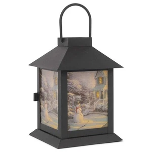 Coach Lantern Night Before Black 6 x 4 Glass and Steel Metal Christmas Figurine - Picture 1 of 6