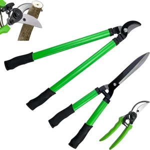 3PC Bypass Tree Branch Lopper Hedge Shears Pruning Secateurs Garden Tools Set UK - Picture 1 of 9