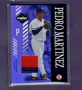2003 LEAF LIMITED FAT, CHUNKY PATCH THREADS #75 PEDRO MARTINEZ RED SOX SP #21/25 - Picture 1 of 2