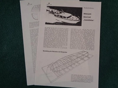 Bauplan , Motorjacht Chris - Craft , Constellation , 1960/61 - Bild 1 von 2