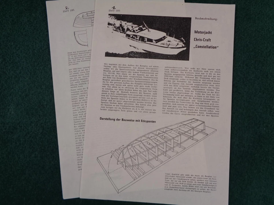 Bauplan , Motorjacht Chris - Craft , Constellation , 1960/61 - Bild 1 von 2