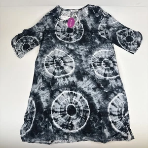 Halife Women’s Vintage Ethnic Tie Dye Style Tunic 3/4 Sleeves Coverup Size XL - Picture 1 of 9