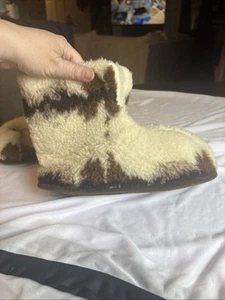 100% Irish Wool Pile Women’s Slippers By Irelamb Ireland Slip On Comfort Size 10 - Picture 1 of 9