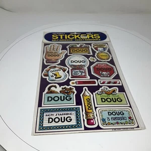 DOUG - Vintage 80s Celebrity Stickers Self-Adhesive/Removable by Mark I - Picture 1 of 4