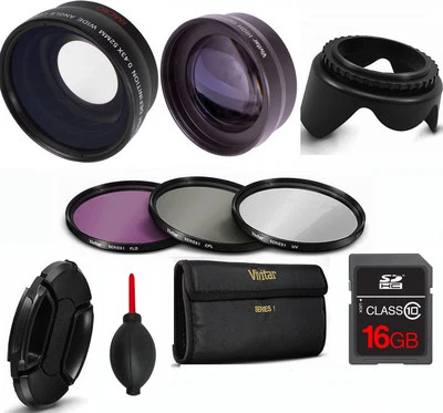 40.5mm FISHEYE LENS + TELEPHOTO LENS +3 FILTERS +16GB CARD FOR SONY ALPHA A6500 - Image 1 of 4
