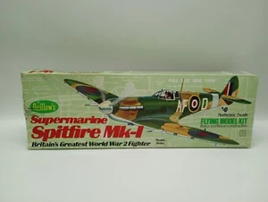 NUEVA CAJA ABIERTA Guillow's Submarine Spitfire Mk-1 Segunda Guerra Mundial Kit Modelo de Vuelo de Caza - Imagen 1 de 8