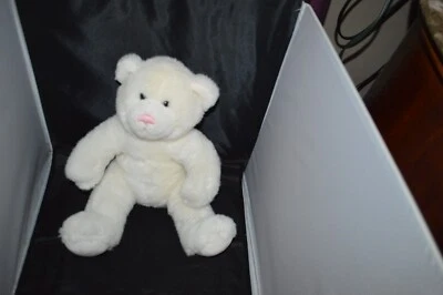 Peluche Build a Bear Lil Cub White Bear nariz rosa de colección 11" E9 Foto 1 de 3