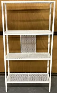 IKEA 4 Tier Stainless Steel Shelving Unit Home Living Room Metal White 116x60cm - Picture 1 of 6