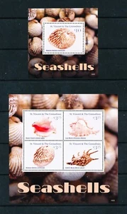 St Vincent & The Grenadines 2016 MNH 2 X Seashell Souvenir Sheets Unmounted Mint - Picture 1 of 3