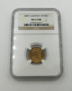 1889 Guernsey Double, NGC MS63 Red (165) - Picture 1 of 2