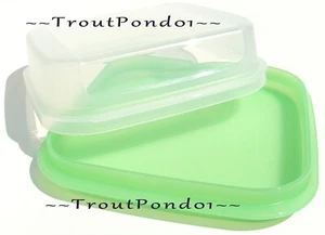 Tupperware Modular Mates Cubierta Cuadrada Verde Servidor Cúpula Picnic Sin Insectos - Imagen 1 de 3