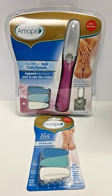 Sistema electrónico de cuidado de uñas Amope Pedi Perfect con juego adicional de cabezales para el cuidado de uñas Foto 1 de 2