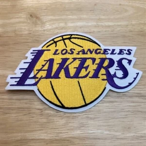 LOS ANGELES LAKERS Embroidered Sew-On/Iron-On 5.25" x 3.5" NBA Logo Patch - Picture 1 of 2