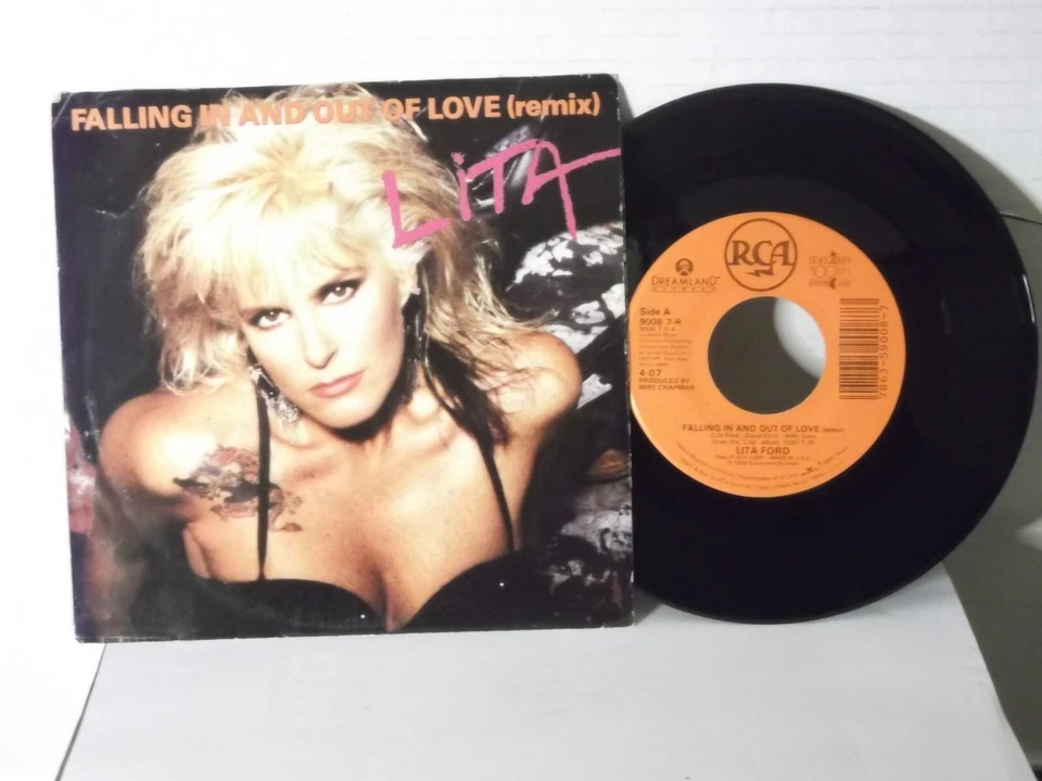 Lita Ford,RCA,"Falling In And Out Of Love",US,7" 45 with P/S 1988 hit rock,Mint- - Image 1 of 3