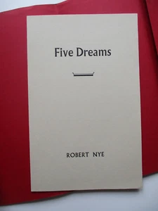 1974 LIMITED EDITION (150) Robert Nye FIVE DREAMS Poem SCEPTRE PRESS - Picture 1 of 7