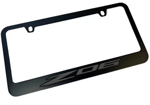 C8 Corvette Z06 Black License Plate Frame - Picture 1 of 3