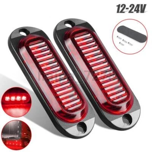 Casa rodante 2X remolque con marcadores laterales espacio libre camión lámpara LED roja impermeable 12/24V - Imagen 1 de 9