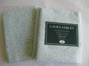 Vtg Laura Ashley Blouson Valances Green Foliage Set of Two Country Cottage USA - Picture 1 of 8