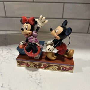 RARE Jim Shore Disney Mickey and Minnie Mouse Picking Pumpkins Together 4039067 - Picture 1 of 9