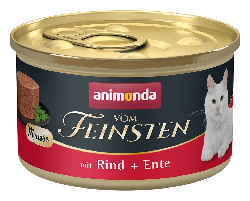 animonda Vom Feinsten Adult mit Rind + Ente 12x 85 g Katzenfutter Nassfutter - Bild 1 von 1