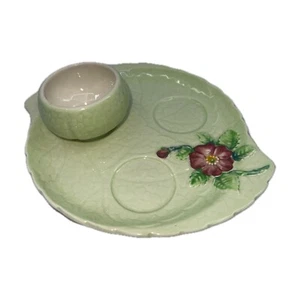 Carlton Ware Vintage Wild Rose Cruet plate & Mustard Pot Made in England 15cm - Imagen 1 de 14