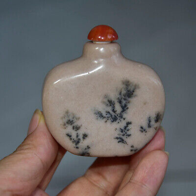 Exquisitely Hand-carved CHINA Inner Mongolia Gobi  Agate Snuff Bottle • 2.87$