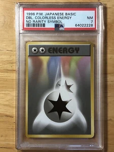 Double Colorless Energy Pokemon 1996 Base Set No Rarity 1st ED Japanese PSA 7 - Picture 1 of 2