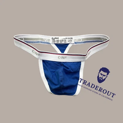 C-IN2 men Braxton Blue ThrowBack cotton G-string Thong underwear S M L XL 2XL - Image 1 of 4