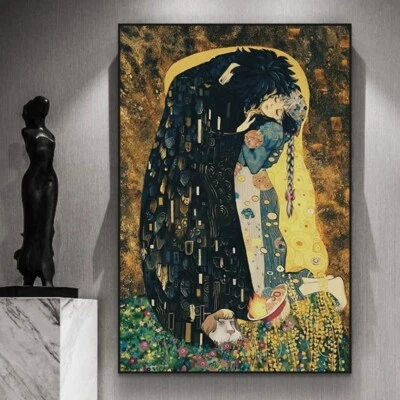 Póster e impresiones de pintura en lienzo de Gustav Klimt arte de pared cuadro decoración del hogar Foto 1 de 4