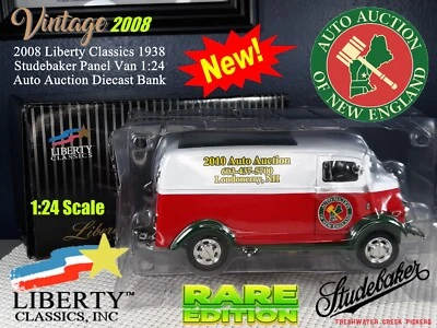2008 Liberty Classics 1938 Studebaker Panel Van 1:24 Auto Auction Diecast Bank - Image 1 of 4