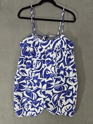 Madewell Lightestspun Tie-Back Cover-Up Tropical Beachy Romper Tropicale Floral - Image 1 of 4