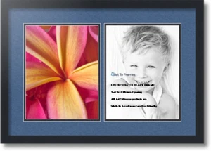 ArtToFrames Collage Mat Picture Photo Frame  2 8.5x11" Openings in Black 40 - Picture 1 of 62