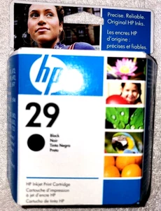 HP, 29, SCHWARZER TINTENSTRAHL EINZELNER WAGEN, OFFICEJET, DESKJET, SCHREIBTISCH, NEU, VERSIEGELT - Bild 1 von 8