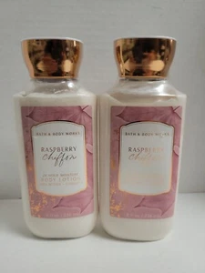 *2 PACK* Bath & Body Works RASPBERRY CHIFFON Body Lotion 8 Oz NEW - Picture 1 of 3
