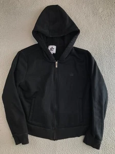 Juicy Couture Jacket Girls Medium Black Long Sleeve Full Zip Hooded Logo Pockets - Picture 1 of 19