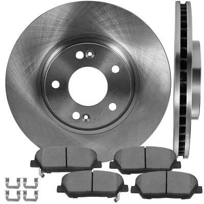 Brake Drilled Disc Rotors Ceramic Pads Front Fits Hyundai Veloster 2013 - 2016 Foto 1 de 4