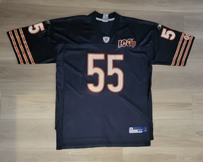 Camiseta masculina RARA VINTAGE/THRBK Reebok Chicago Bears Doug Buffone #55 pontuação XL 670 - Imagem 1 de 4