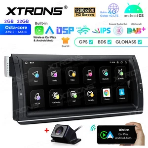 CAM+Android 14 8-Core Car Play GPS Stereo Radio 4G WIFI For BMW X5 E53 1999-2006 - Picture 1 of 16