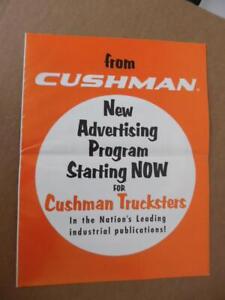 1962 Cushman Truckster 3-Wheel Vehicle Advertising Campaign Brochure Vintage VG