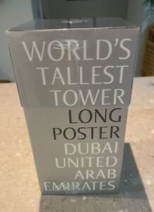 Burj Khalifa Worlds Tallest Tower,Extra long poster new in box.Night Photography