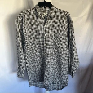 CZ Basics Men’s Vintage Long Sleeve Button Down Shirt Houndstooth Size Medium - Picture 1 of 6