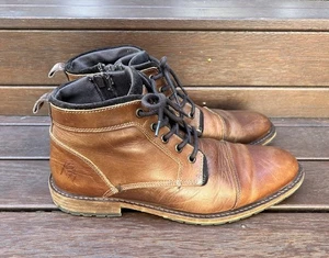 Bullboxer Corbero Brown Leather Dress Boot Lavorazione Artigiana Size 42 - Picture 1 of 13