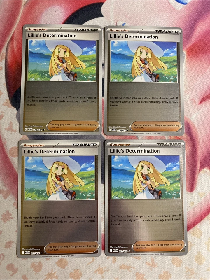 Lillie's Determination Reverse Holo 119/132 Pokemon Mega Evolution 4x Playset NM - Image 1 of 1