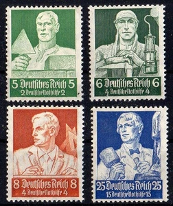 Deutsches Reich, Michel Nr. 558, 559, 560 + 563 Originalgummierung mit Falz. - Bild 1 von 1